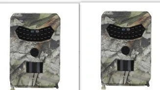 A 12MP 1080P trail camera with infrared night vision for capturing wildlife in the outdoors.