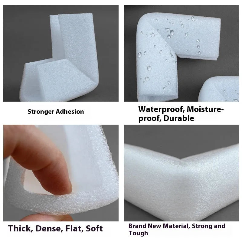 EPE pearl cotton foam furniture and door corner protectors, U10 style with 10mm slot, pack of 800 pieces.