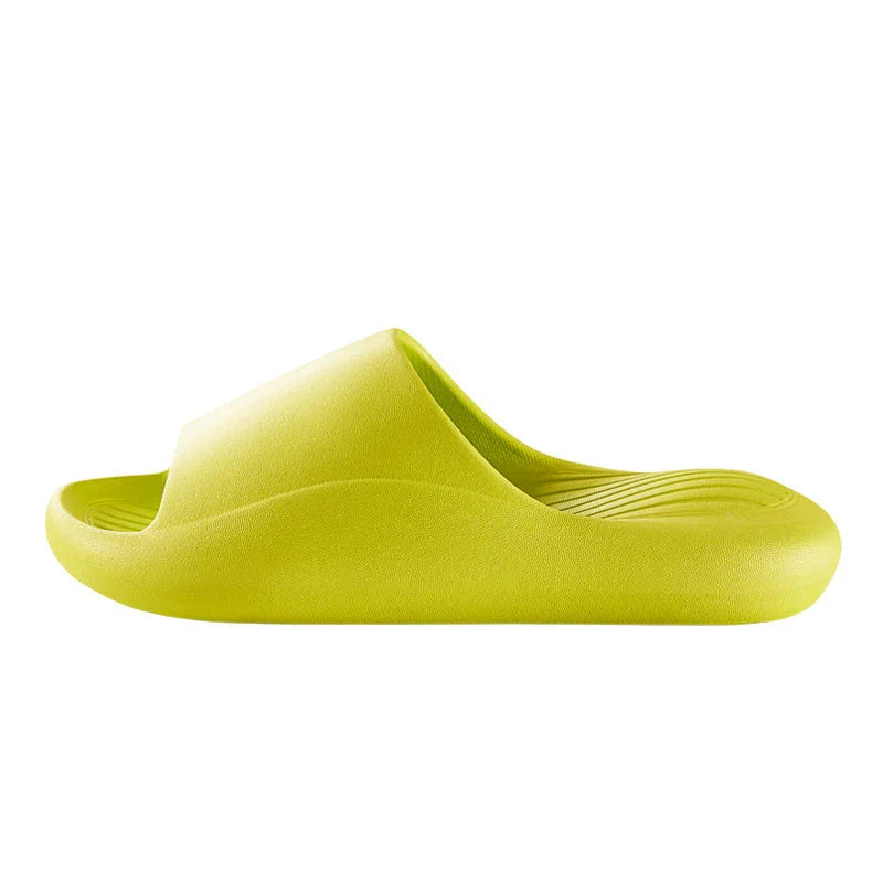 Stylish slip-on slippers in various colors, featuring anti-slip design and premium EVA material for ultimate comfort