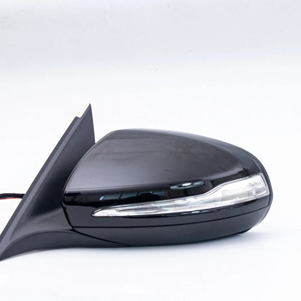 Mercedes-Benz W205 C-Class rearview mirror assembly replacement part in ABS plastic.