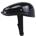 Bright black Japanese beret half helmet, hand-made fiberglass, sizes S to XXL