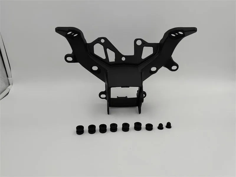 Black heavy aluminium headlight bracket for BMW S1000RR motorcycle