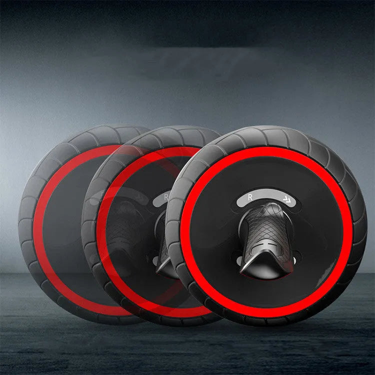 Black perineum rebound abdominal wheel fitness equipment with roller for core exercise
