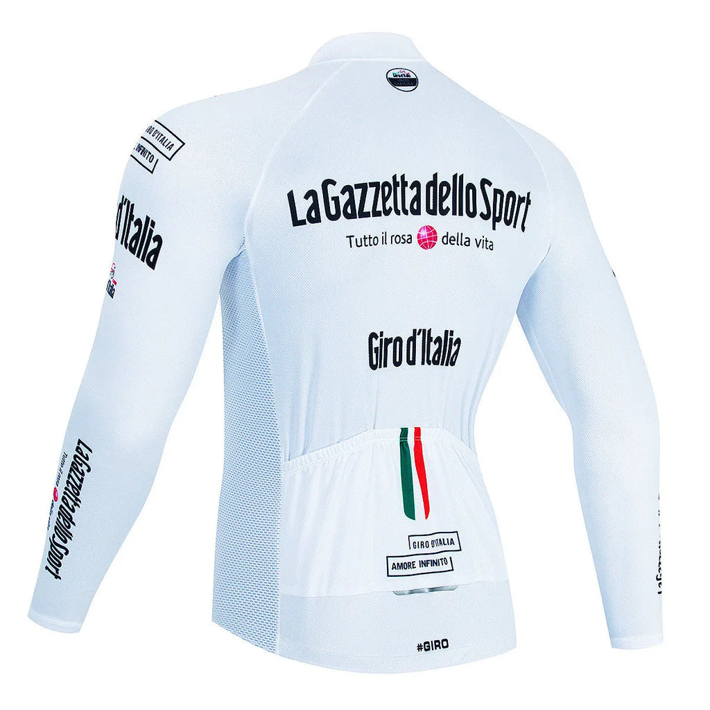 Long sleeve mountain bike cycling jersey in chemical fibre blend fabric with pattern design