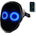 Avengers-themed electronic LED face mask with multi-colour changing lights on display.