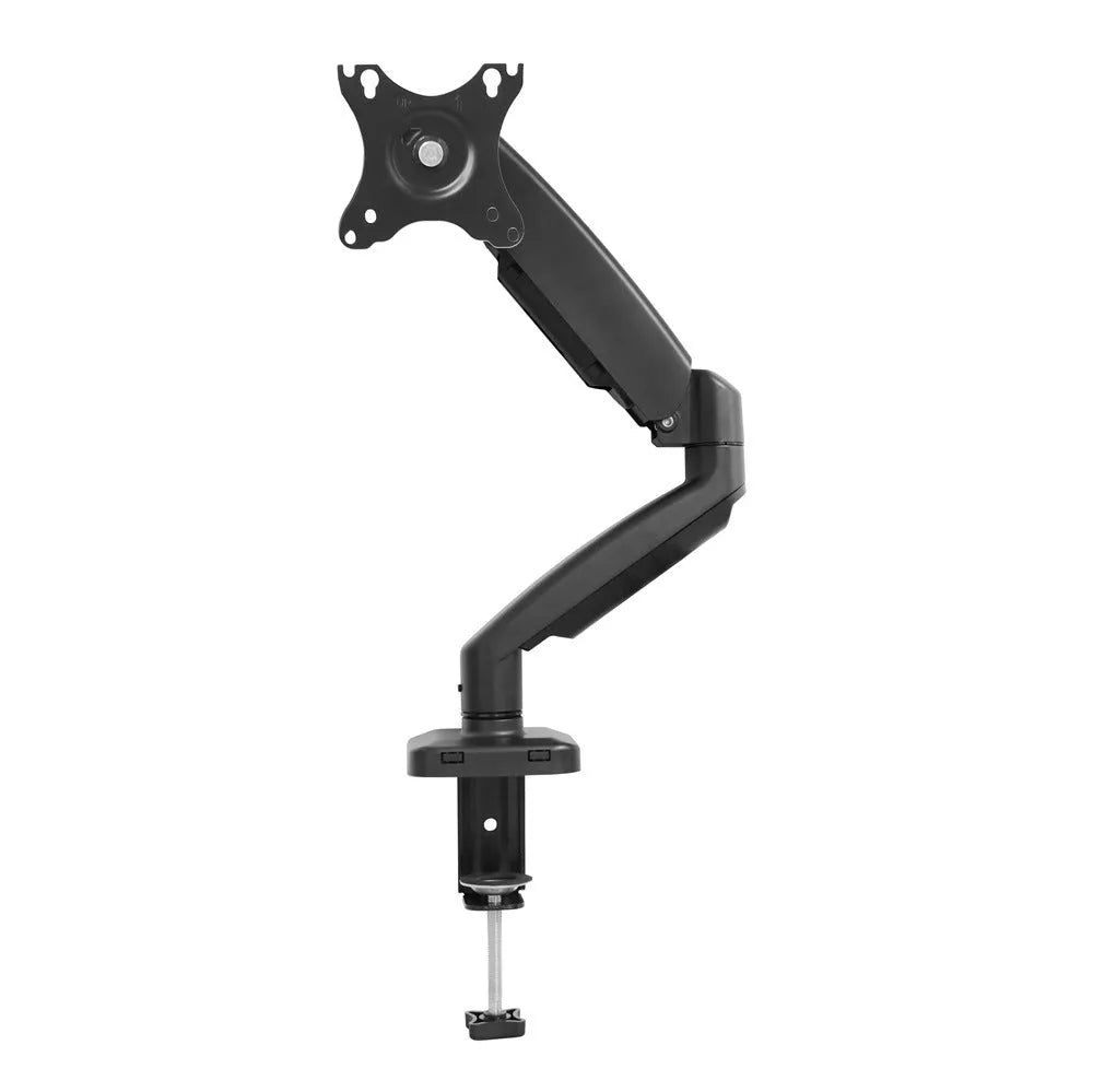 Black and white LCD screen rotating telescopic bracket on table with adjustable height