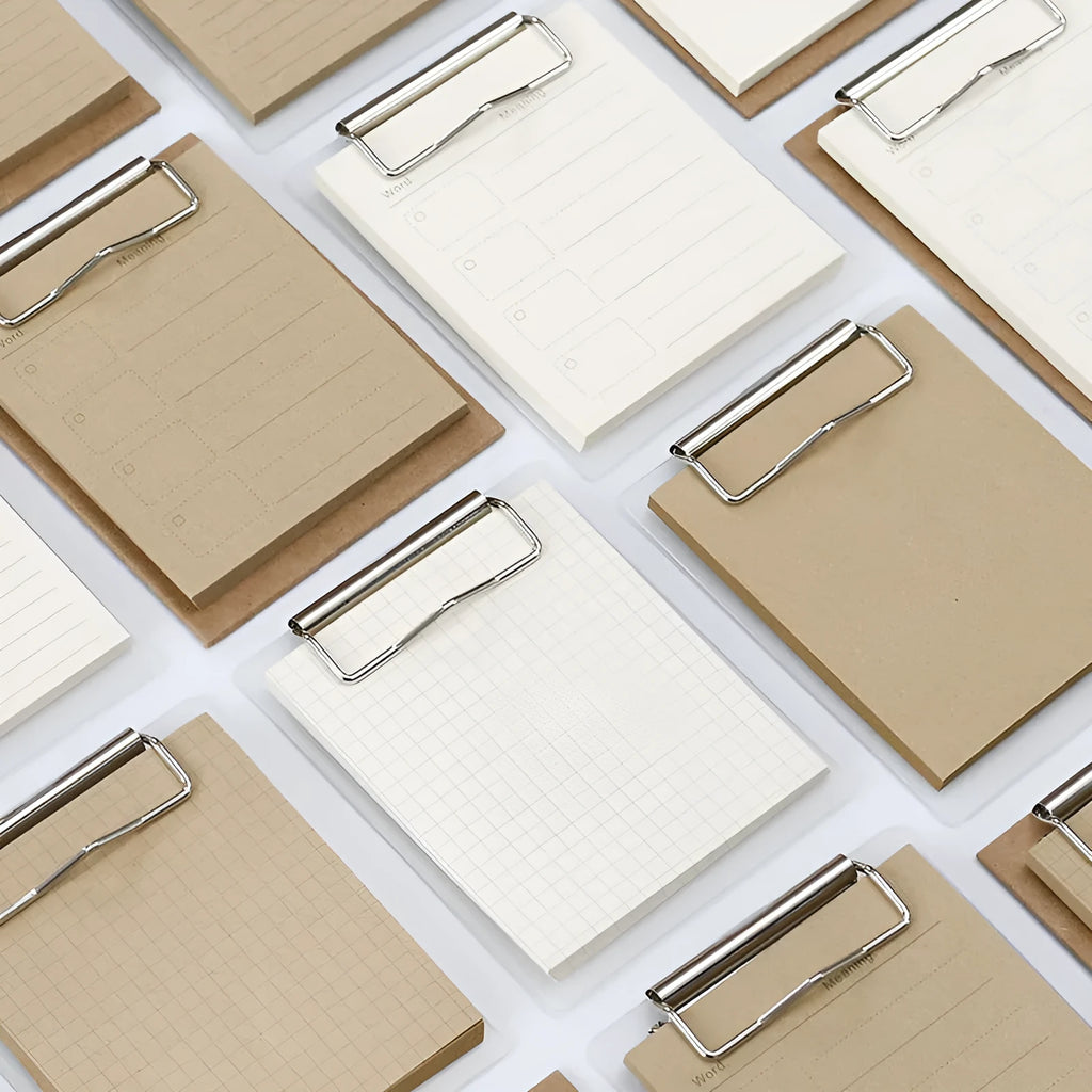 Cowhide colour board clip sticky note with tear-resistant sheets measuring 98mm by 125mm