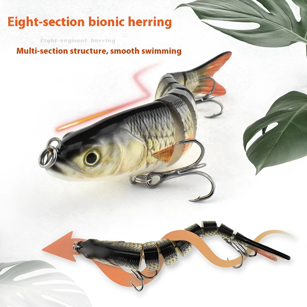 Available Eight hard plastic fishing lure, 133mm long, 203g weight, shown in one of 11 available colour options.