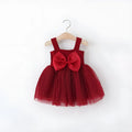 Girls sleeveless solid colour polyester sling dress in pink, sizes 80-120 for heights 75-105cm