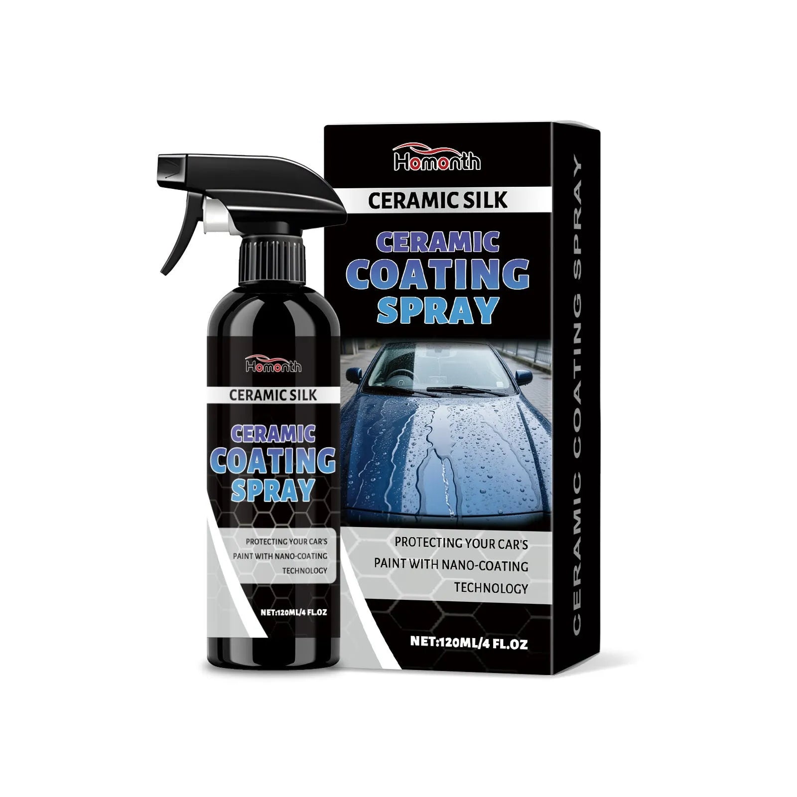 Ceramic coating spray bottle 120ml capacity for car paint protection with anti-fading formula