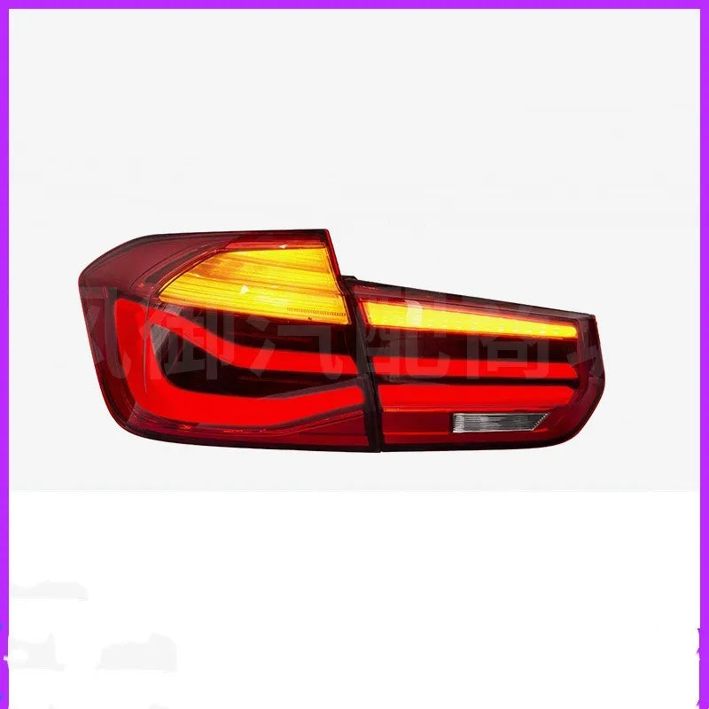 BMW 3 Series modified streamer LED tail light assembly in red or smoked black for 2012-2015 models.