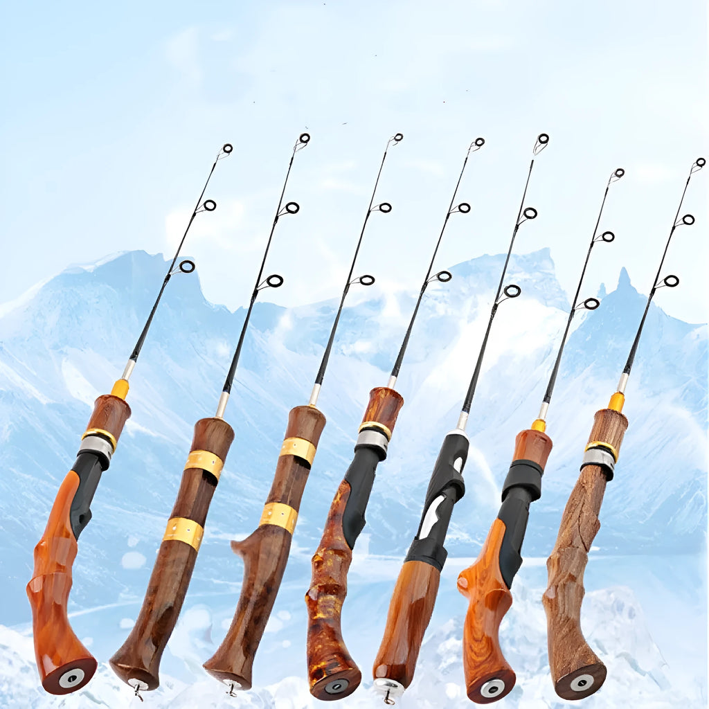 FRP ice fishing pole with straight handle, 30cm length, colour A, for outdoor use