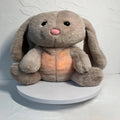 32cm breathing rabbit plush toy with soft belly showing rhythmic motion for infant calming