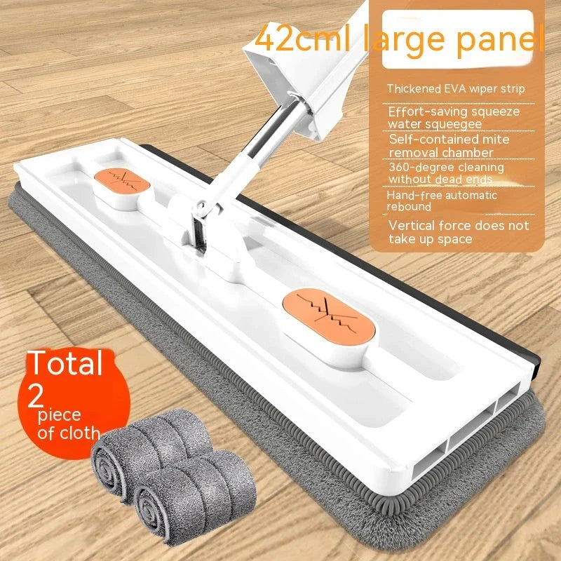 Premium Stainless Steel 360° Rotating Flat Mop with High-Quality Microfiber Cloths for Effortless Floor Cleaning