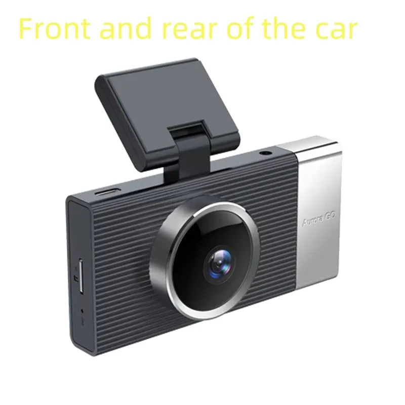 Wi-Fi connected driving recorder with a 3-inch screen and multiple lens options for car front, interior, and rear.