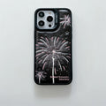 Leather embossed TPU phone case for iPhone with colourful fireworks design