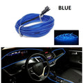 Six metre long USB-powered LED light strip for car interior ambient lighting in multiple colours.