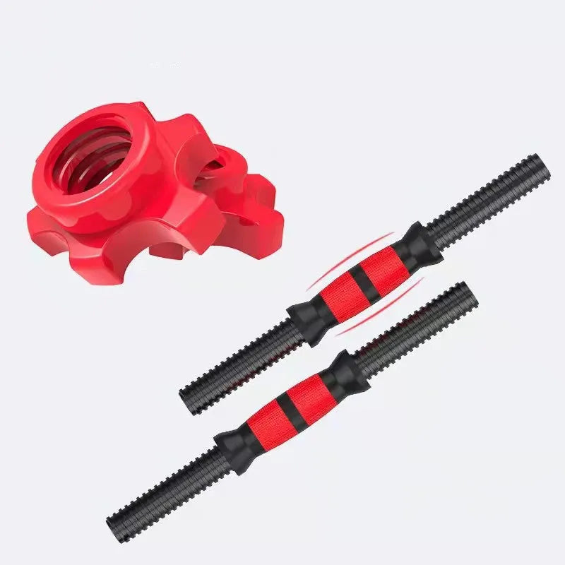 Adjustable PE dumbbell set with foam connecting rod for barbell conversion, 25cm specification, available in multiple weights
