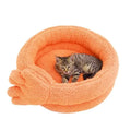 Yellow plush pet kennel mattress with fleece lining measuring 48 by 20 centimetres.