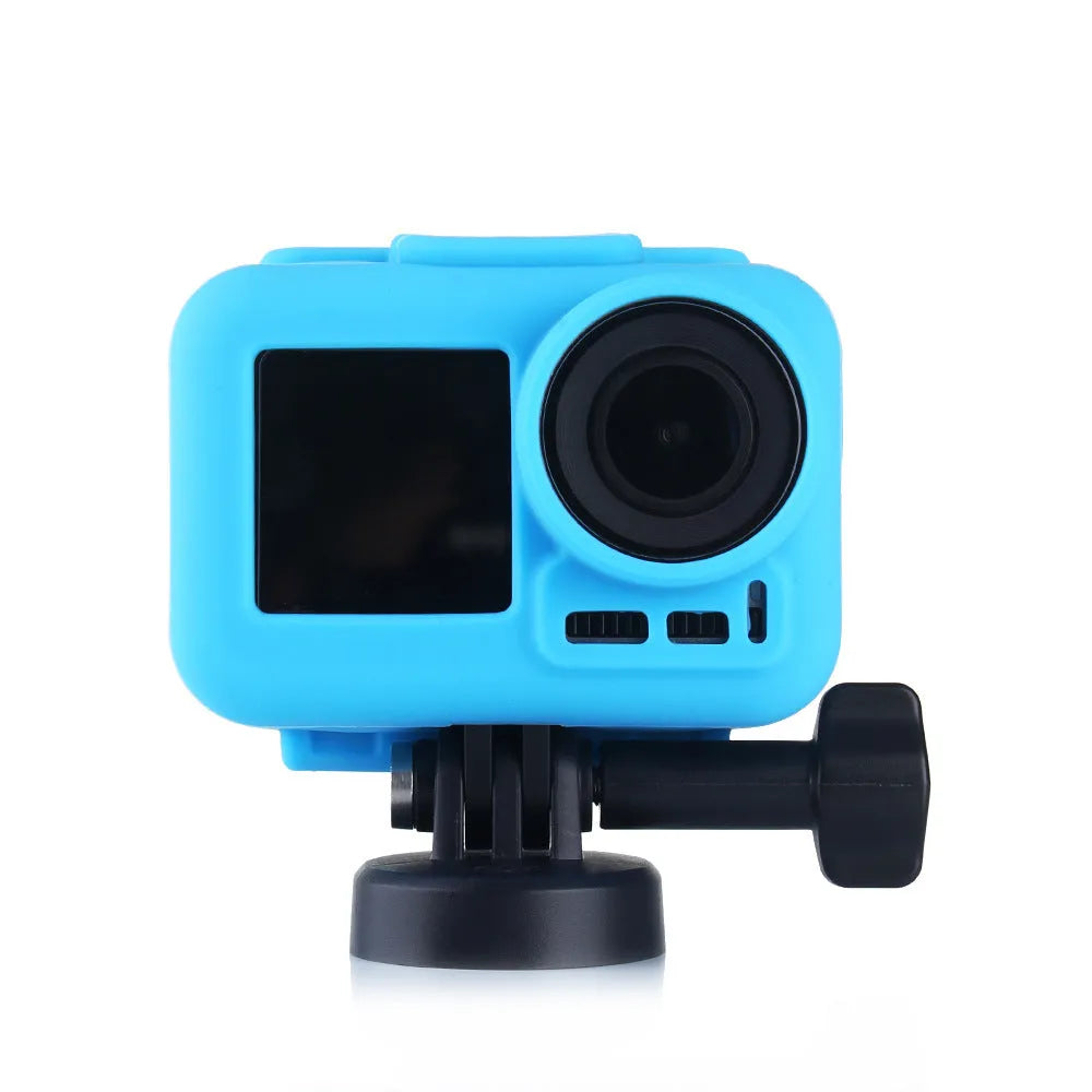 Silicone case for DJI Osmo Action camera in black with border design