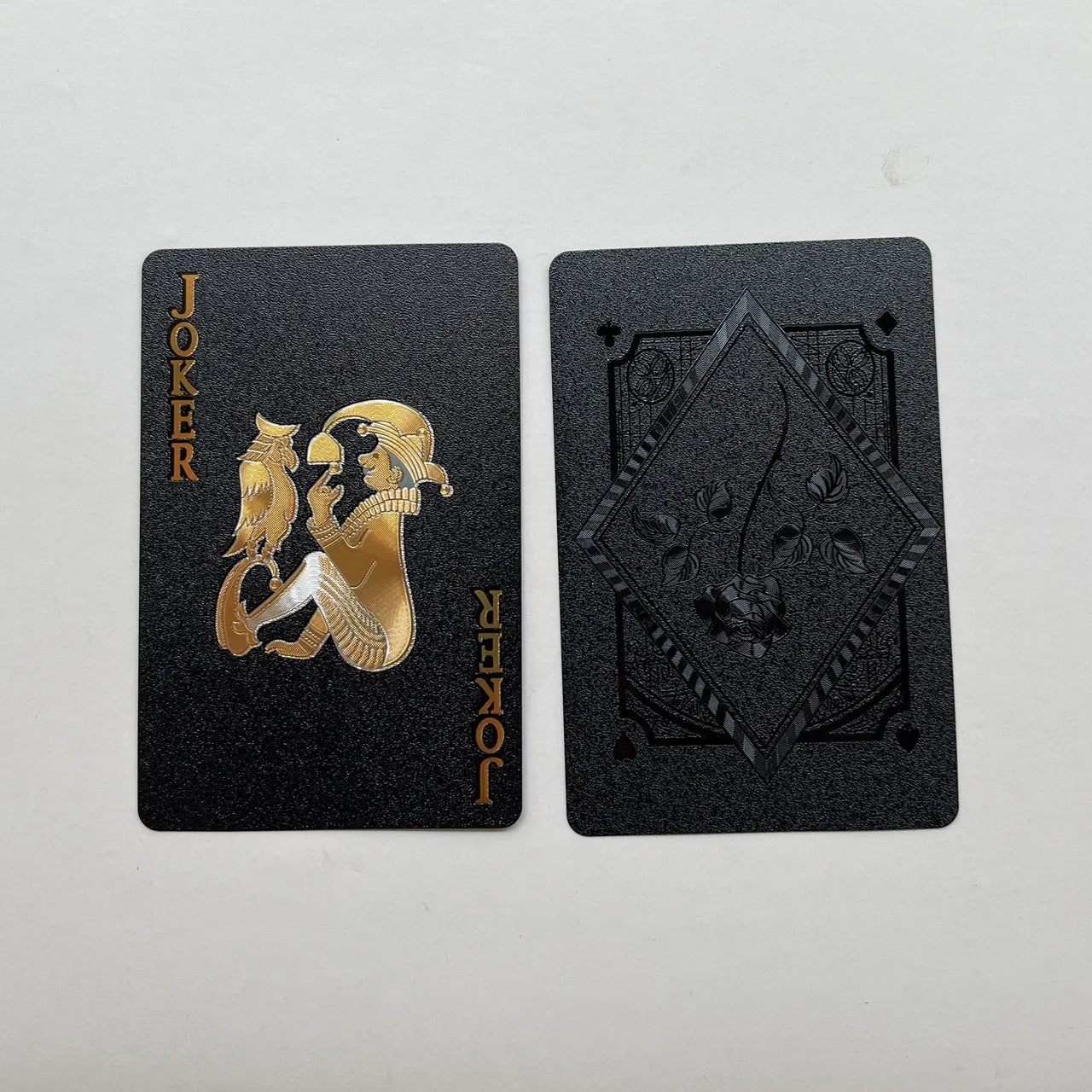Gold foil playing cards deck with metallic finish 57 by 87 millimetres