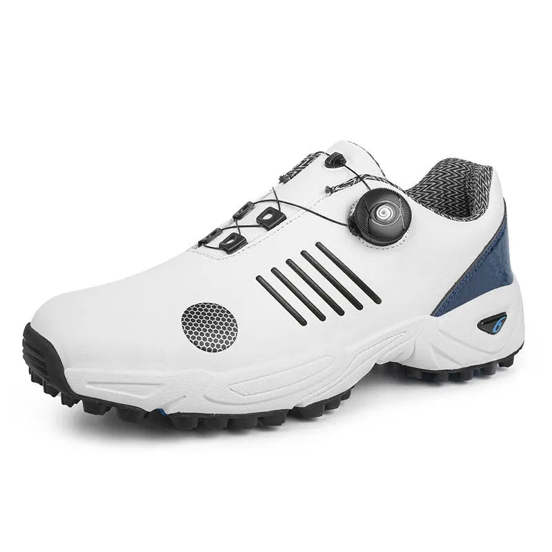 Men's rotating shoelace sports shoes in black, grey, or white, mesh upper, rubber sole, sizes 40-46.