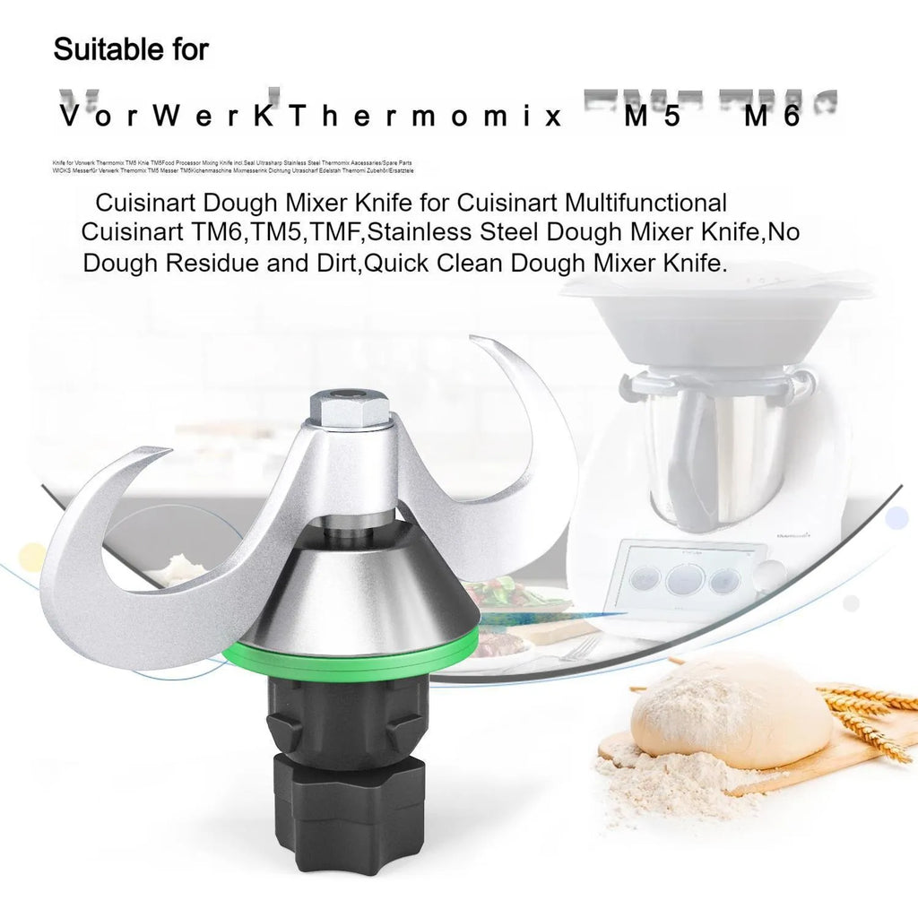 Ceramic dough knife replacement accessory for Thermomix TM6 and TM5 kitchen machines