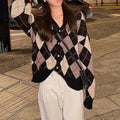 Macaron colour knitted casual cardigan in Japanese and Korean style with regular sleeves