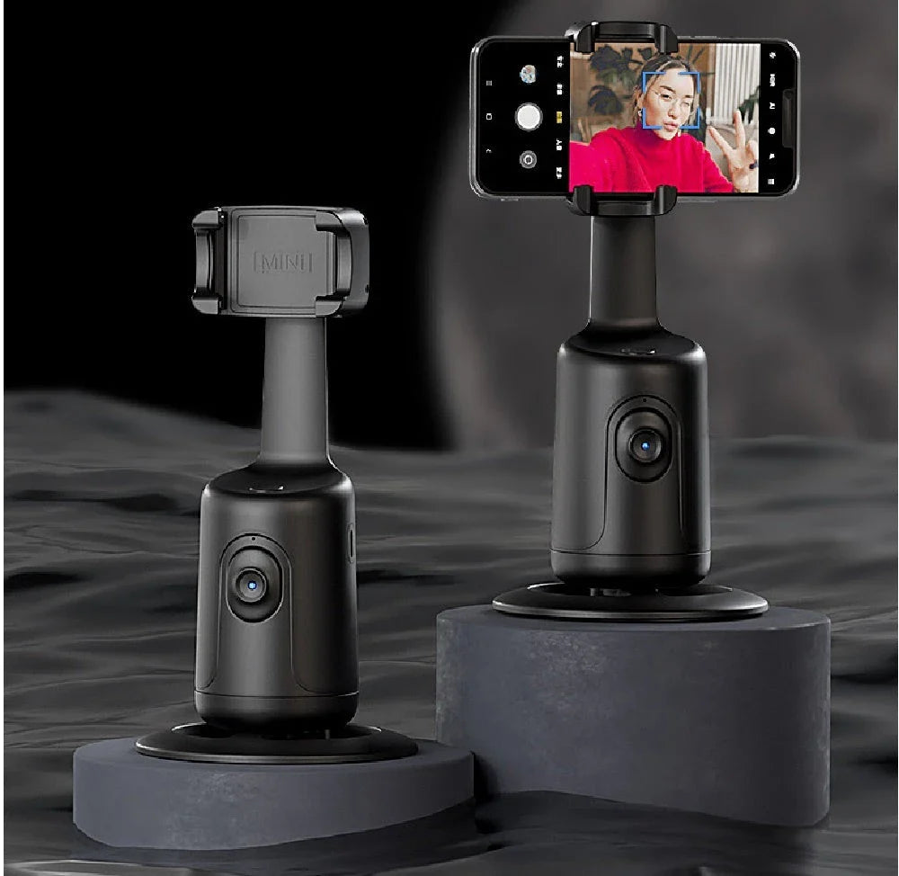 360-degree stabilizing smartphone gimbal with AI-powered face tracking for smooth, hands-free video capture