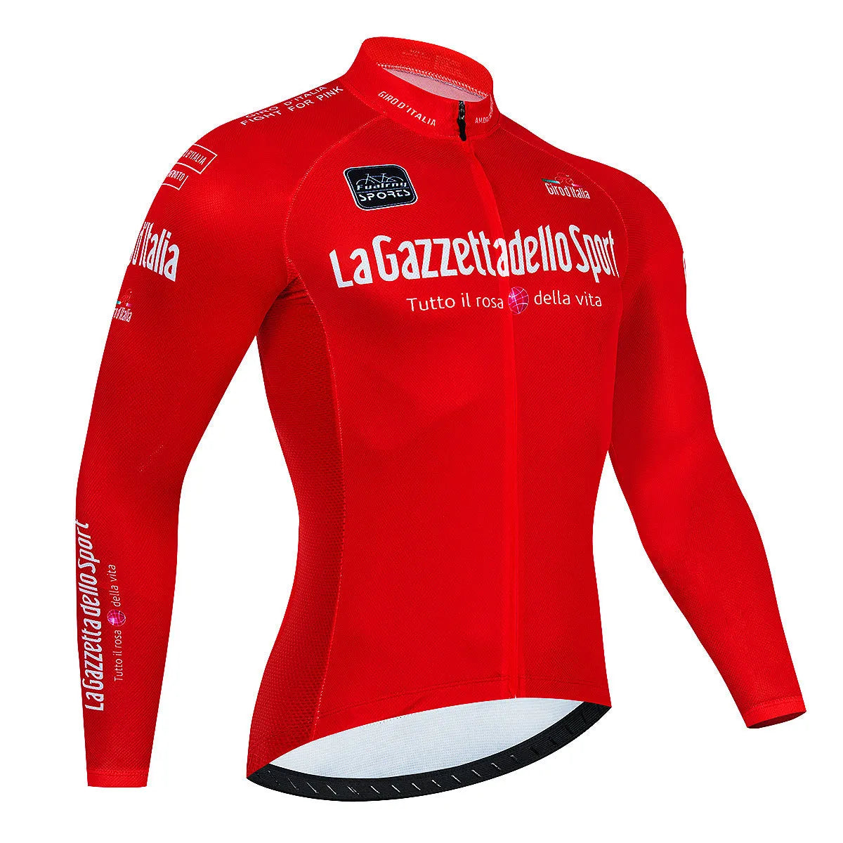 Long sleeve mountain bike cycling jersey in chemical fibre blend fabric with pattern design