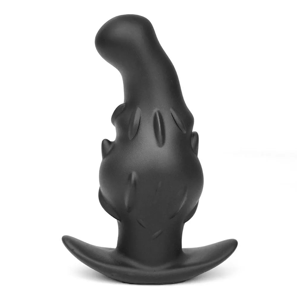 Unisex liquid silicone masturbator adult sex toy in purple, gold, or black colour.