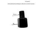 Motorcycle rearview mirror connecting screw with 8-10mm positive thread in iron and black finish