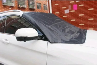 Magnetic car windshield snow frost block 210x120 cm polyester silver back cover with 6 magnets