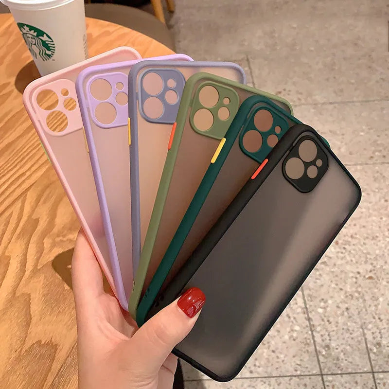 Slim solid colour TPU back cover phone case for Apple iPhone models