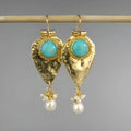 Gold alloy snake design women's earrings with electroplated finish