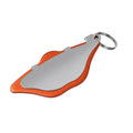 Mountain bike disc brake linings replacement pads in black and orange metal construction