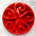 Slow feeder dog bowl with maze pattern ridges and non-slip silicone base in multiple colour options