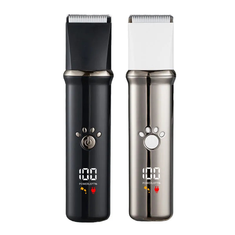 Electric pet shaver 4-in-1 set digital display ABS for dog grooming black and gun colour options