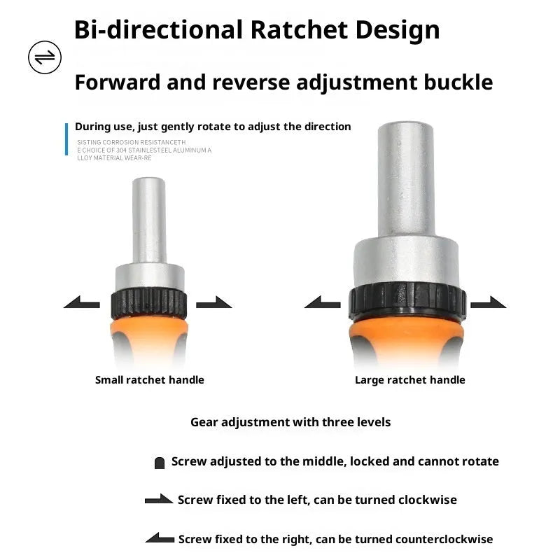 68-in-1 ratchet screwdriver set with chromium-vanadium steel blades and phosphated finish