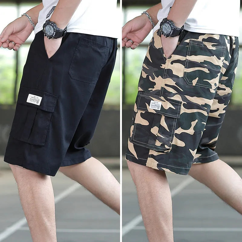 Men's loose sports casual trousers with giraffe pattern gradient in army green colour