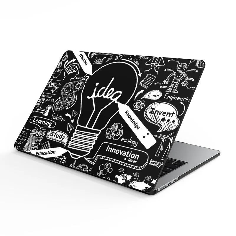 Plastic protective case for MacBook Pro and Air, hard shell cover with custom cutouts in bronzing black finish