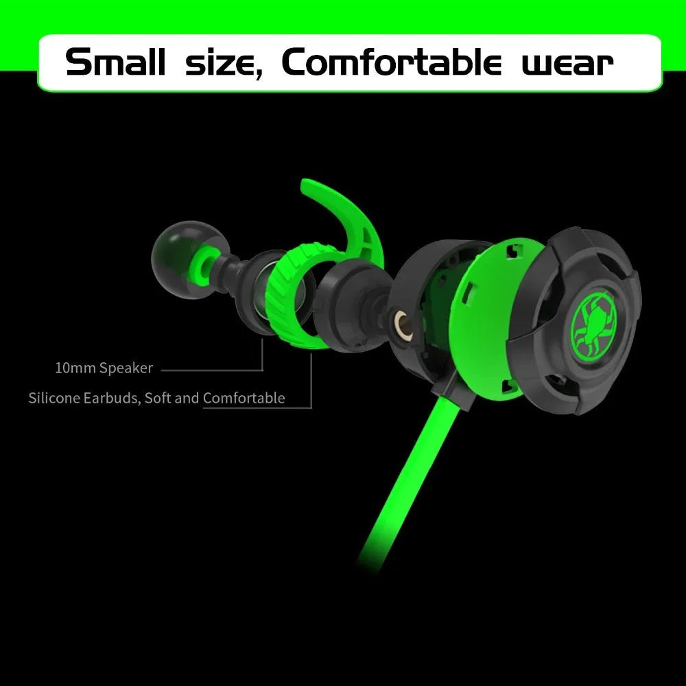 Shuangmai wired in-ear computer gaming headset in black colour with 1.5 metre cable