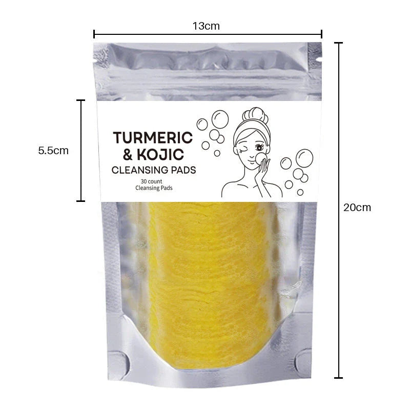 Premium Turmeric Exfoliating Cleansing Pads for Nourishing Facial Skin Care and Deep Pore Cleansing