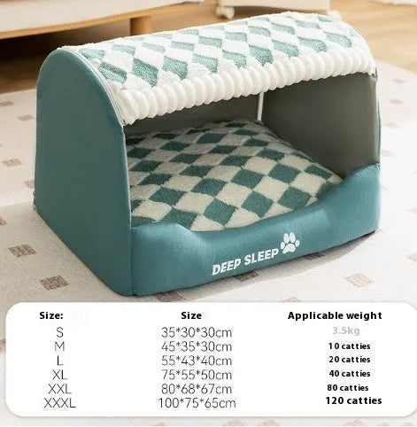 Three-dimensional bear-shaped dog kennel with removable nest in multiple colour options
