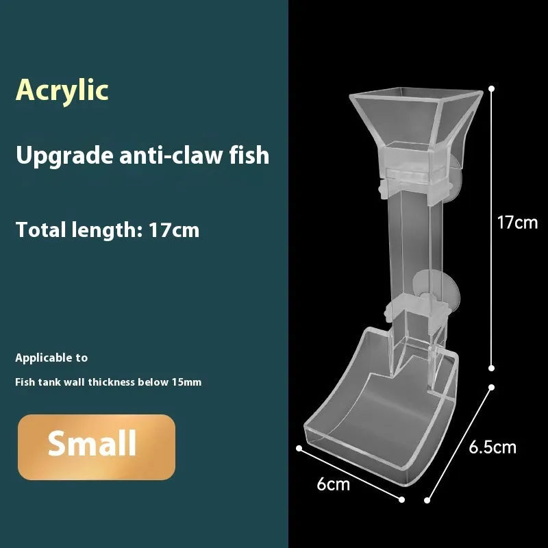 Plastic aquarium feeding tube set with cleaning brush and feed spoon in three length options.