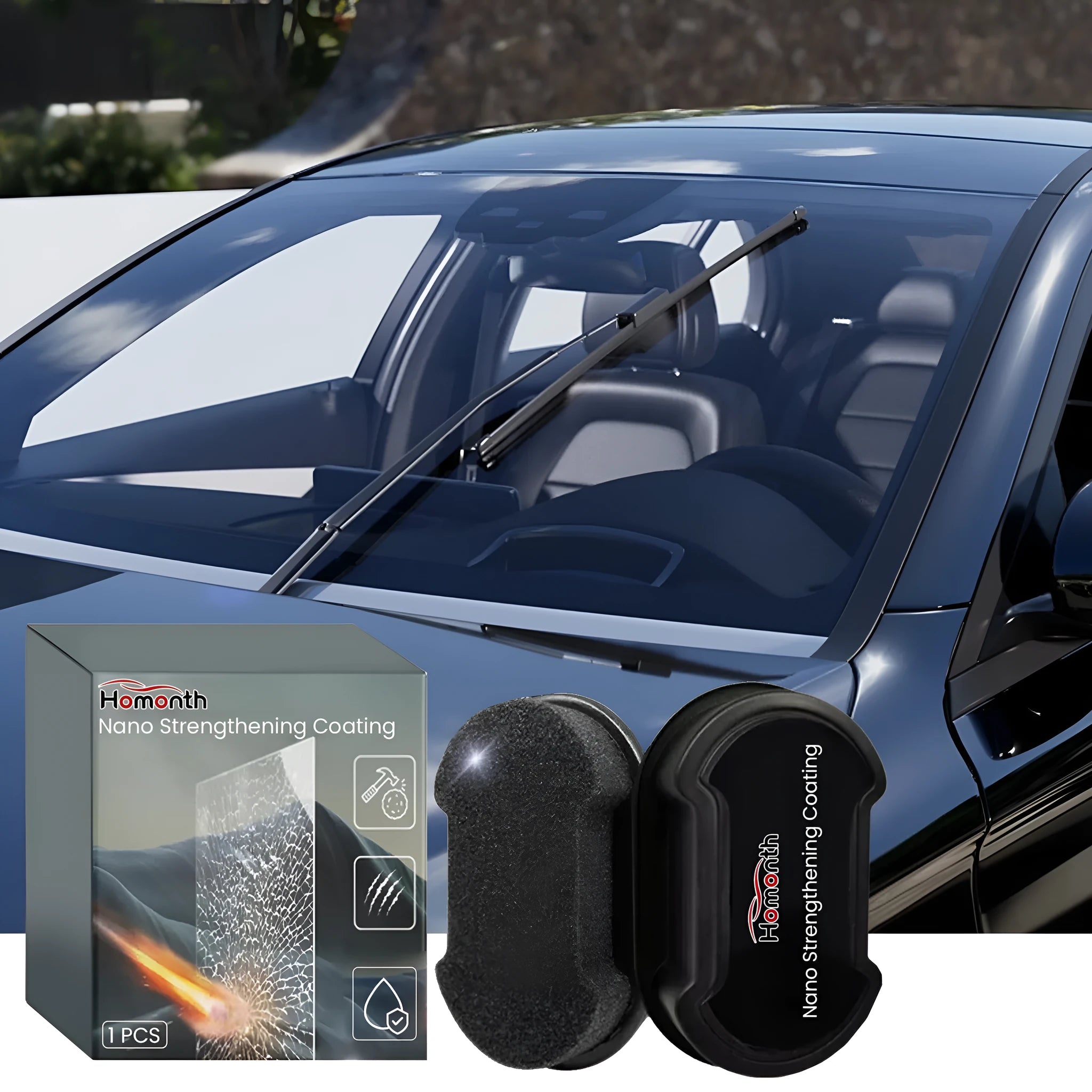 Car cleaning sponge for vehicle window maintenance and windshield cleaning