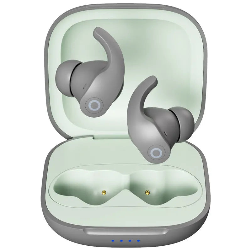 W1 Fit Pro wireless Bluetooth earbuds in black with in-ear design and power display feature