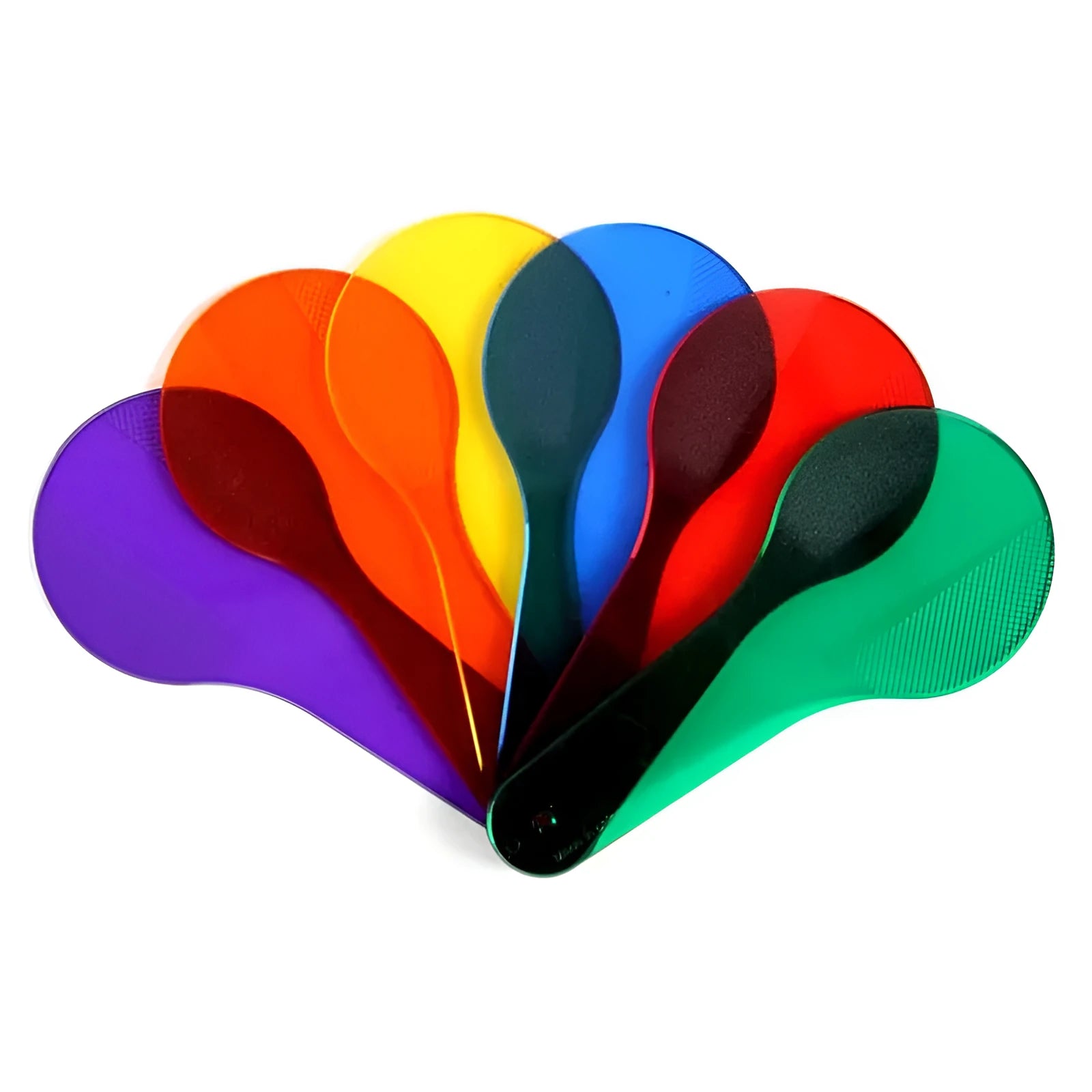 Six PVC colouring boards for children in red, yellow, blue, green, orange, and purple colours