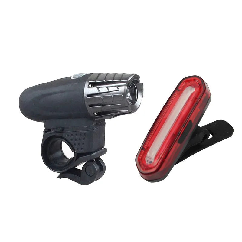 USB rechargeable bike headlight taillight set with 1200mAh polymer battery