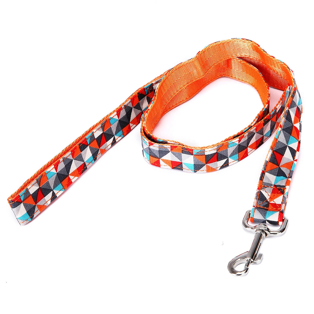 Black Christmas plaid stripe pet traction rope with hand holding loop measuring 120cm long